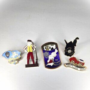 Vintage Jaycees Enameled Pins / South Atlantic State Group Set of 5